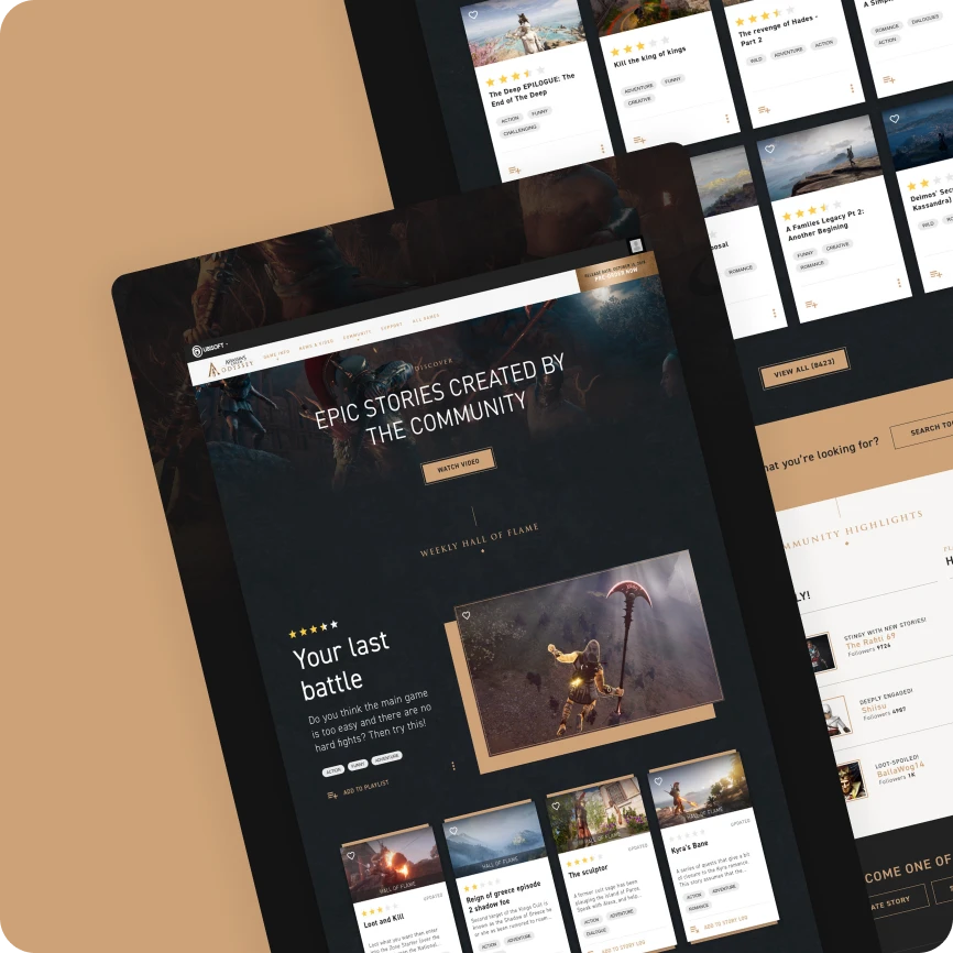 Assassin’s Creed Odyssey – Story Creator catalog where players can browse and search user-created quests